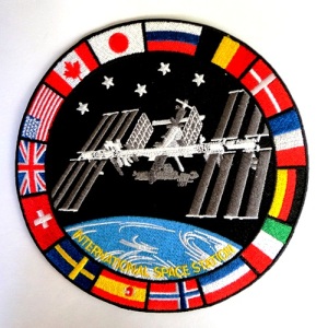 six inch diameter international space station embroidered logo