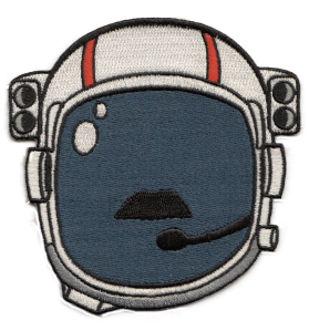 Astronaut Helmet Moustache Patch - Limited Edition
